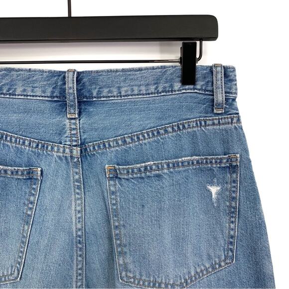 UNIQLO Peg Top High Rise Damaged Jeans Blue Denim 29 - Picture 11 of 11